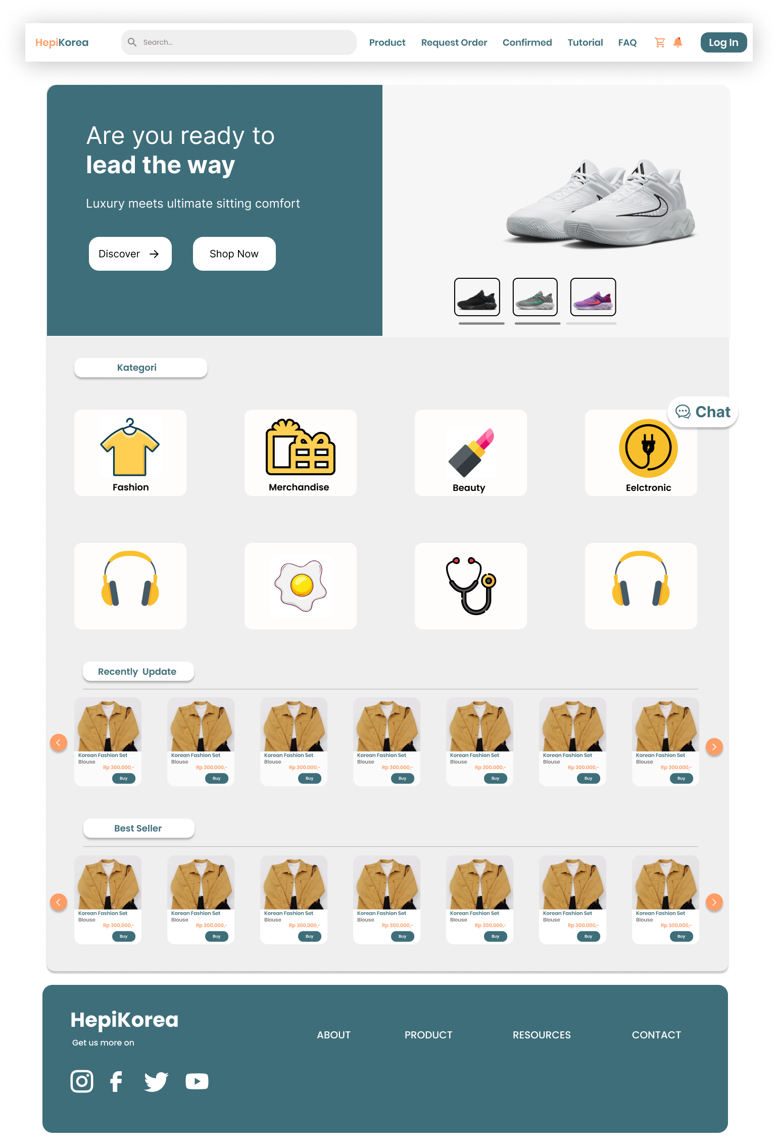 HepiKorea landing page